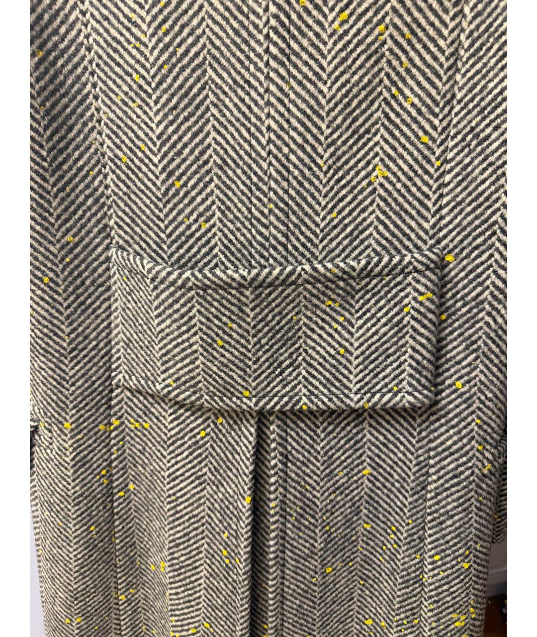 GOLDEN GOOSE DELUXE BRAND Серое шерстяное пальто, фото 3