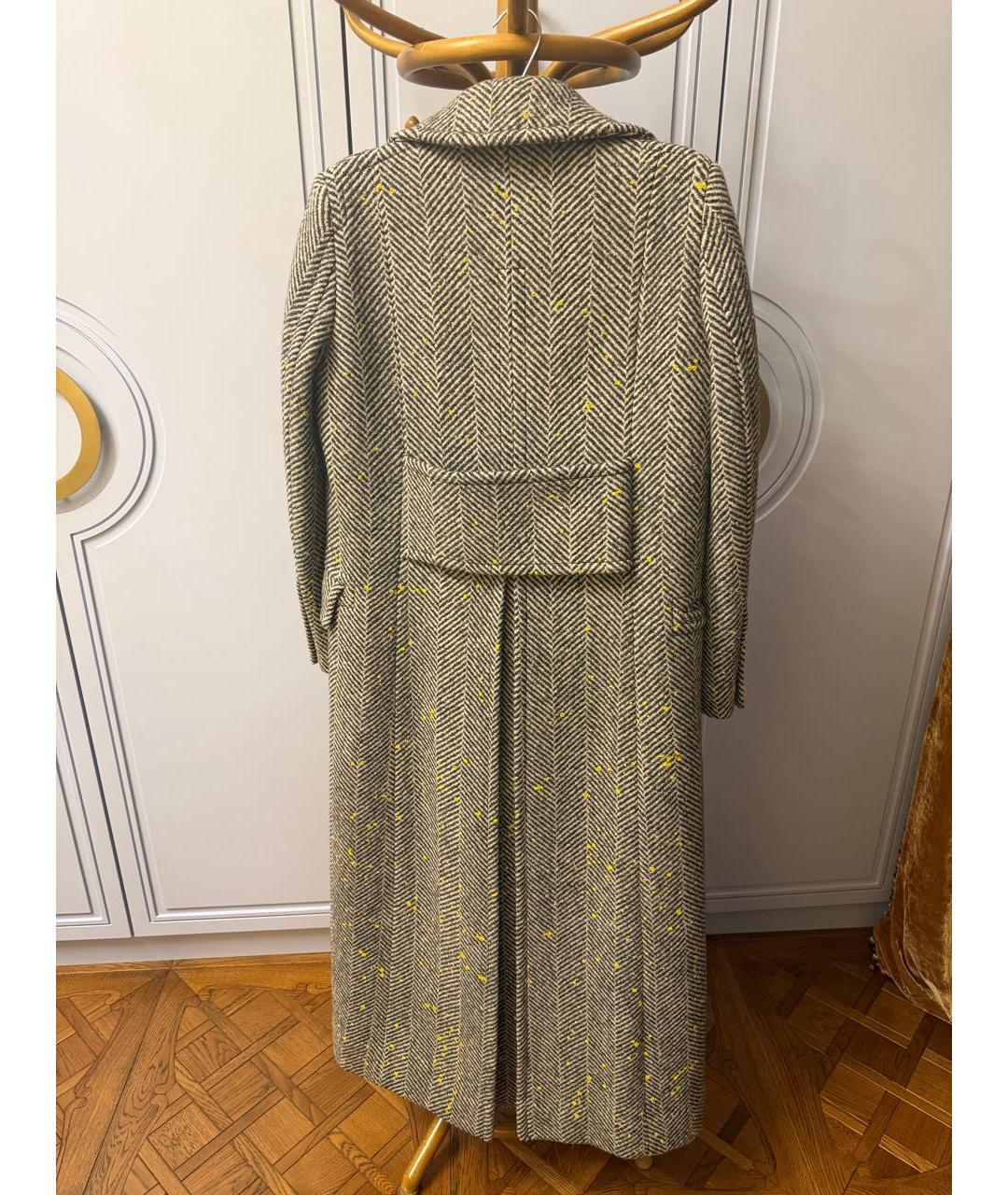 GOLDEN GOOSE DELUXE BRAND Серое шерстяное пальто, фото 2