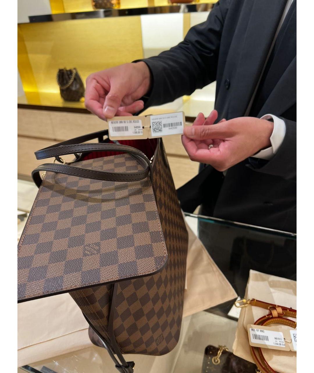 LOUIS VUITTON Коричневая сумка тоут, фото 5