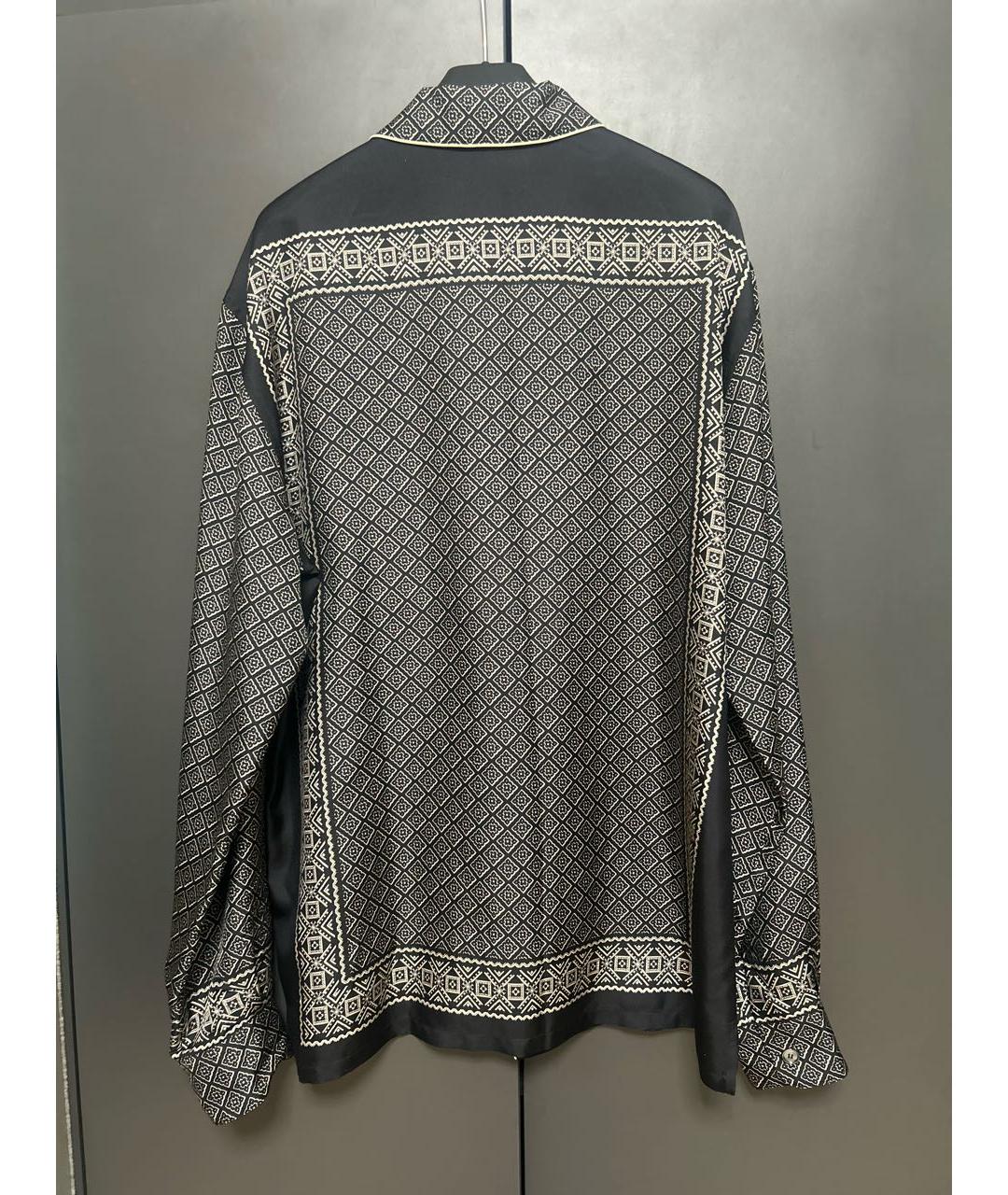 DOLCE&GABBANA Черная шелковая кэжуал рубашка, фото 2