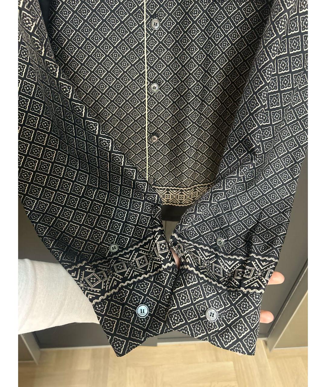 DOLCE&GABBANA Черная шелковая кэжуал рубашка, фото 4