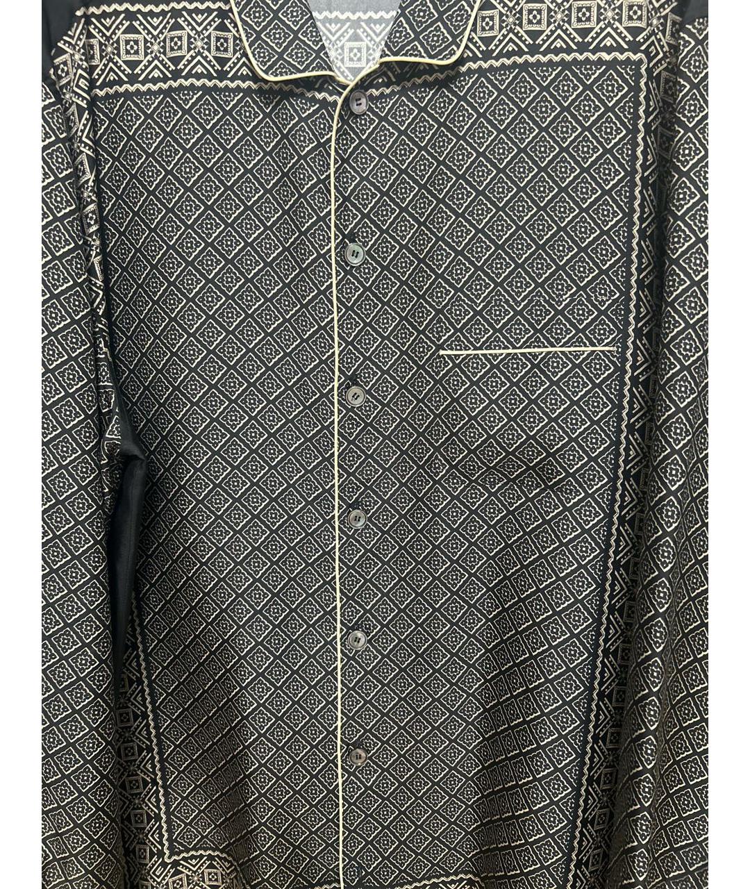 DOLCE&GABBANA Черная шелковая кэжуал рубашка, фото 5