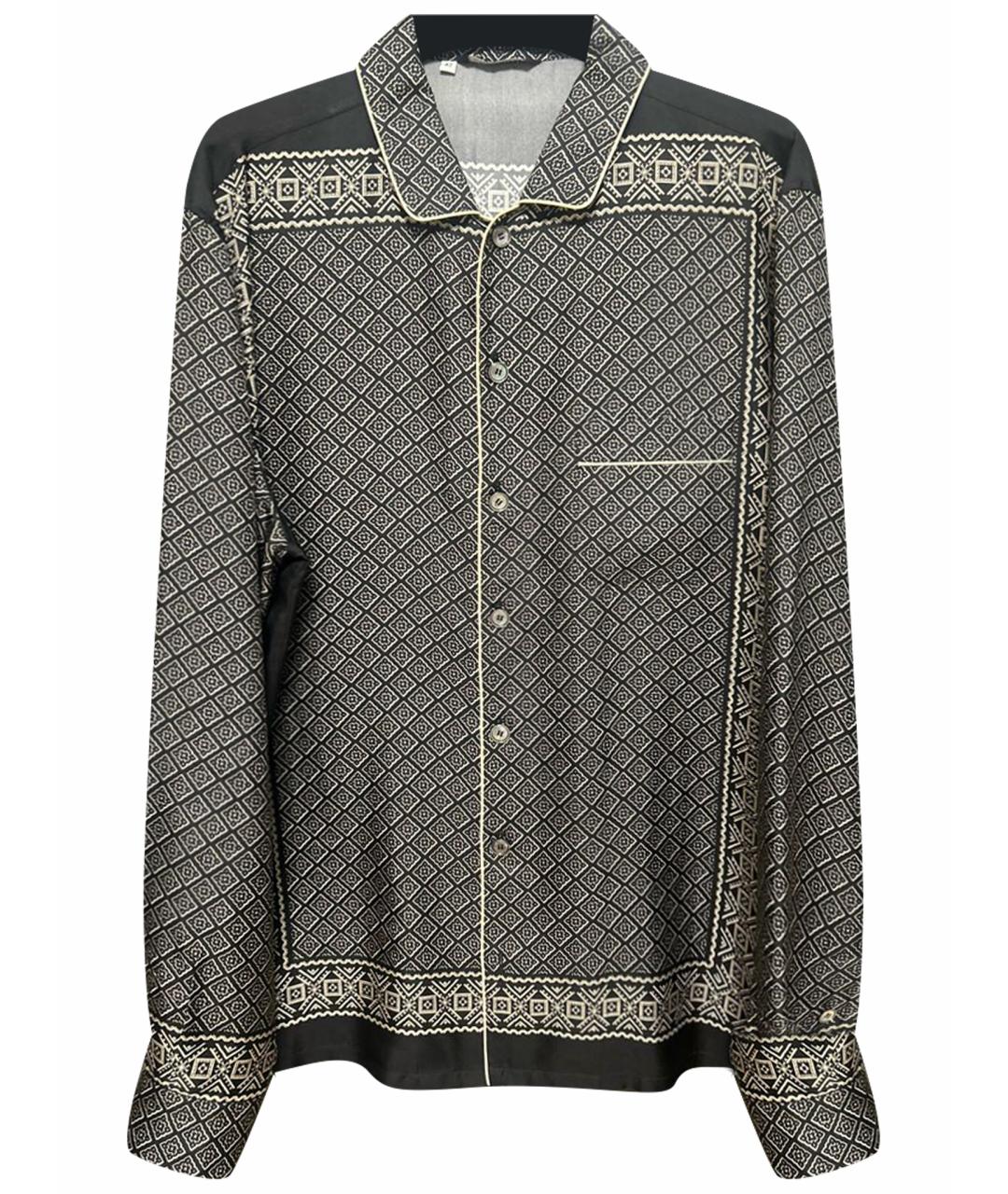 DOLCE&GABBANA Черная шелковая кэжуал рубашка, фото 1