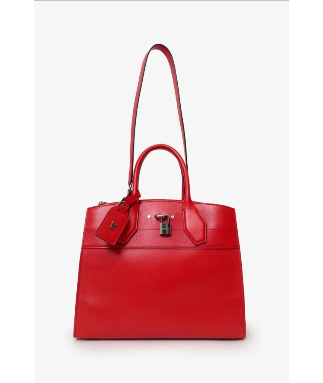 LOUIS VUITTON Красная кожаная сумка через плечо, фото 4