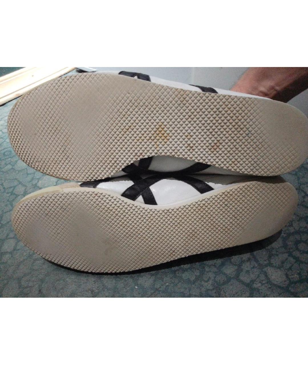 ONITSUKA TIGER Белые кожаные низкие кроссовки / кеды, фото 5