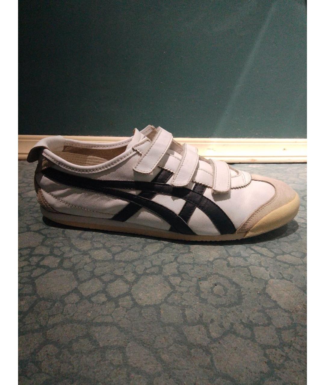 ONITSUKA TIGER Белые кожаные низкие кроссовки / кеды, фото 8