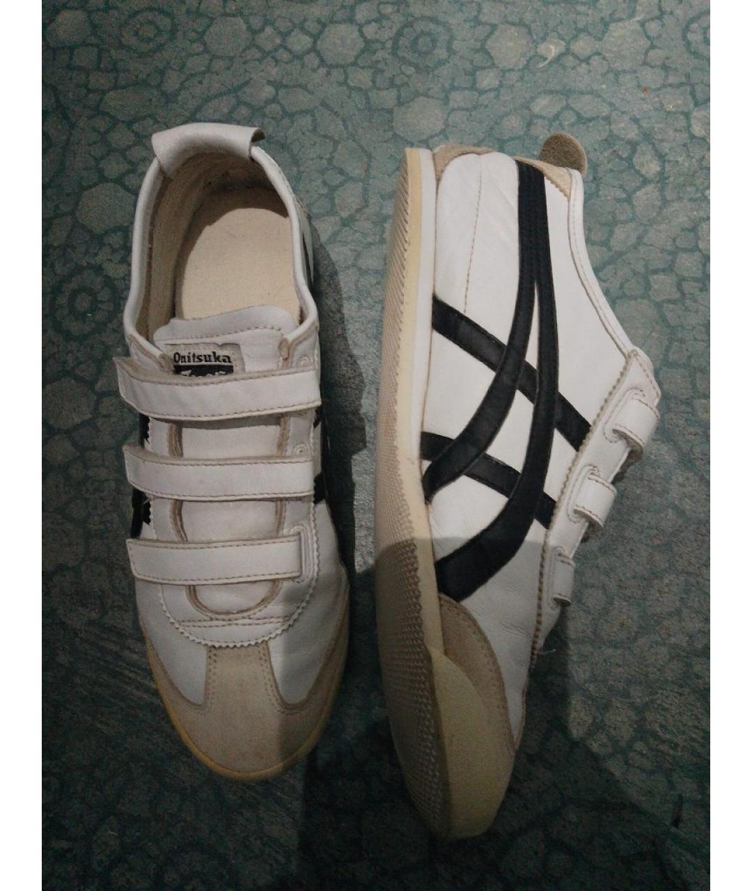 ONITSUKA TIGER Белые кожаные низкие кроссовки / кеды, фото 6