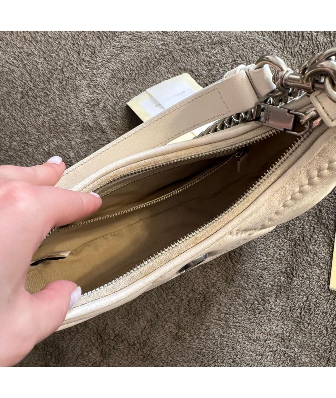 MARC JACOBS Белая кожаная сумка через плечо, фото 3