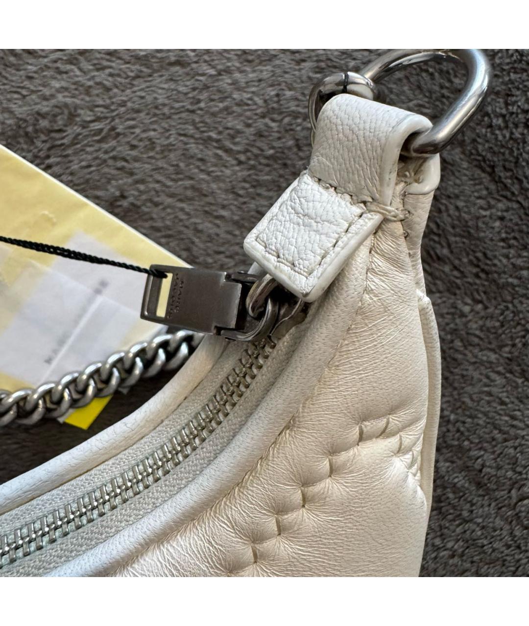 MARC JACOBS Белая кожаная сумка через плечо, фото 5