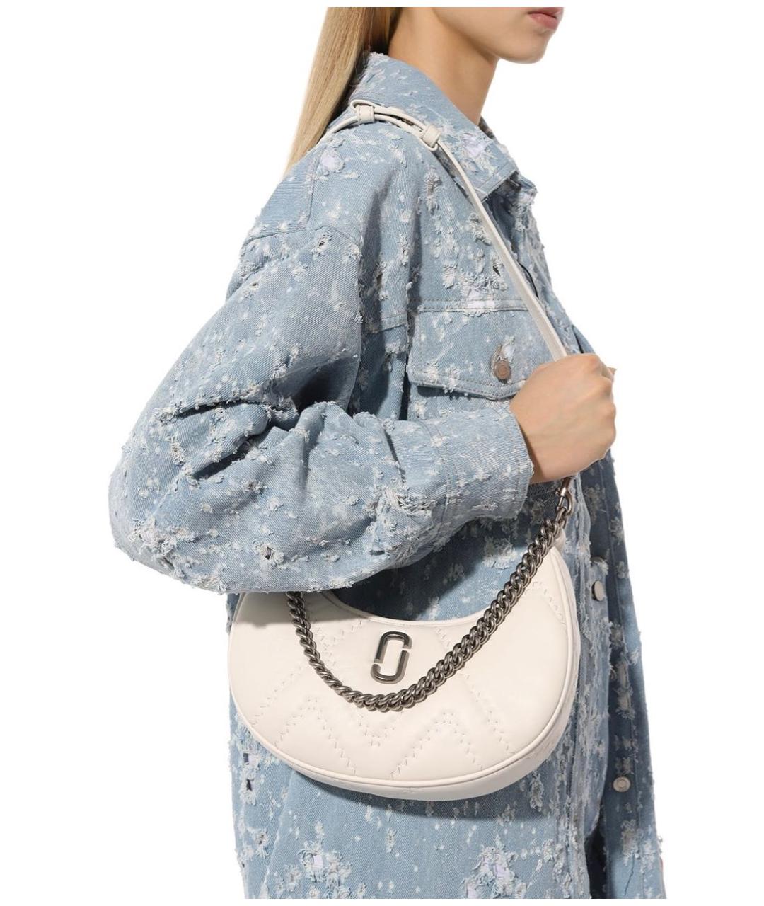 MARC JACOBS Белая кожаная сумка через плечо, фото 4