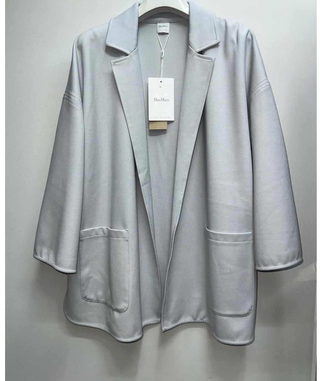 MAX MARA Голубой вискозный жакет/пиджак, фото 6