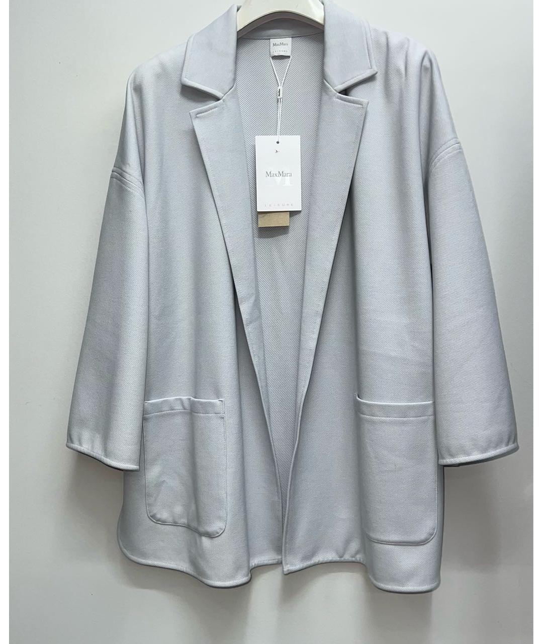 MAX MARA Голубой вискозный жакет/пиджак, фото 5