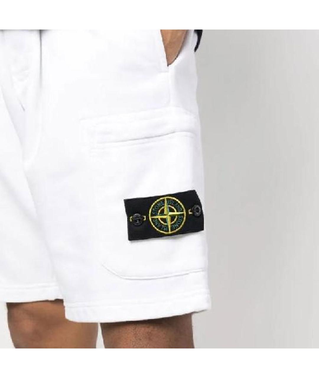 STONE ISLAND Белые шорты, фото 5