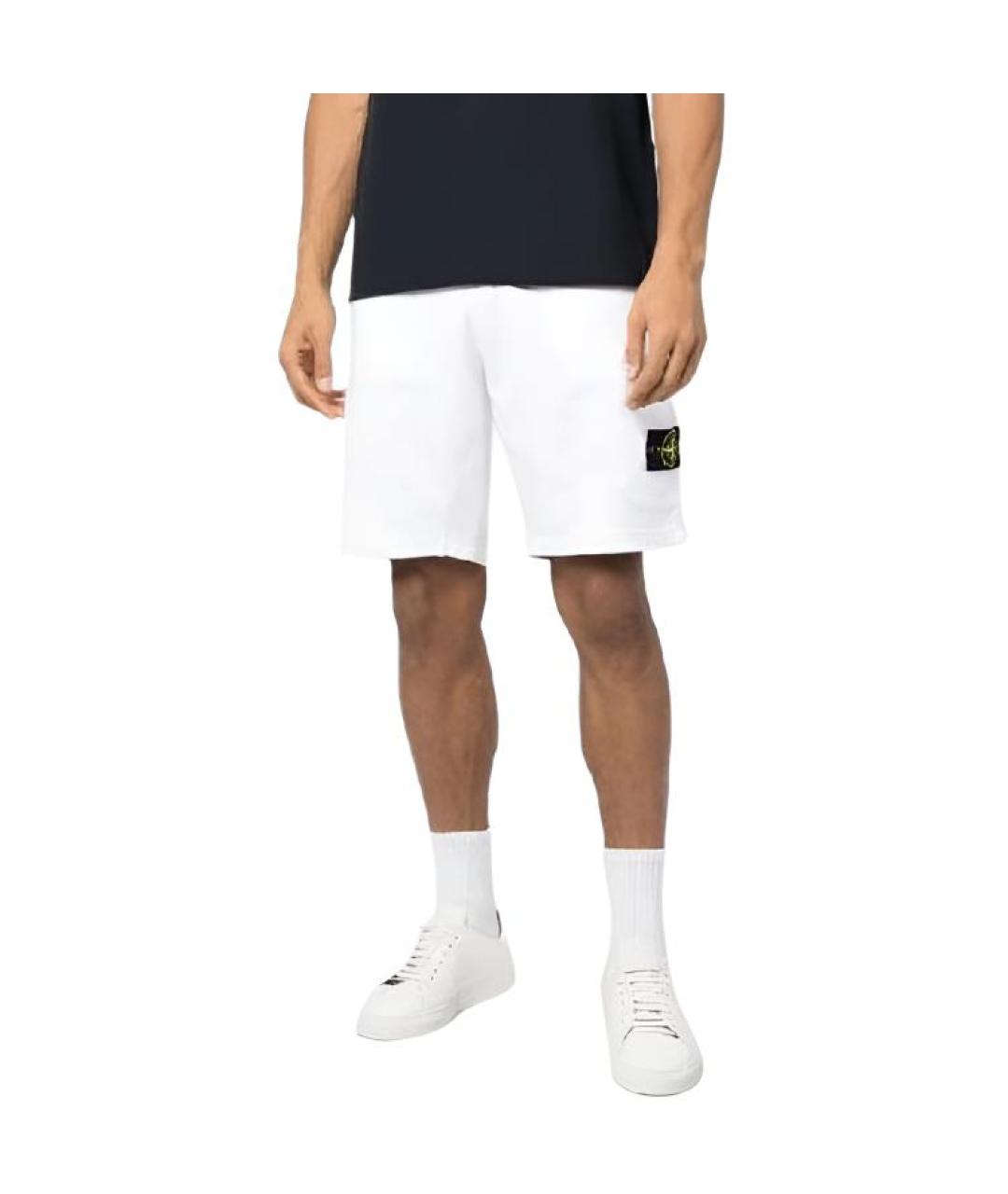 STONE ISLAND Белые шорты, фото 6