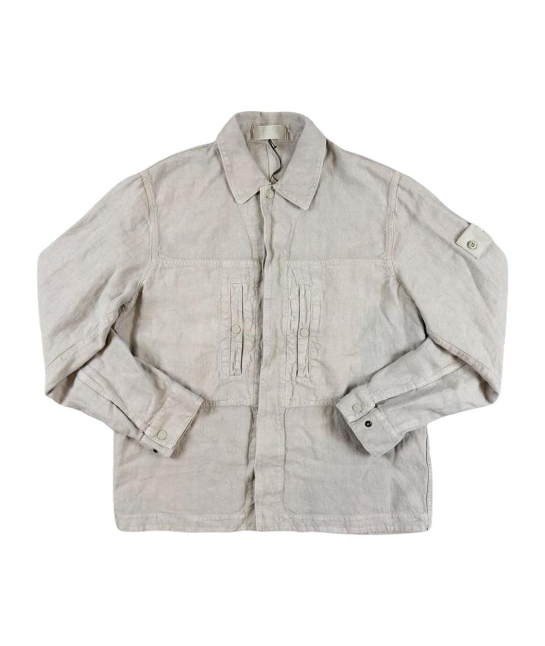STONE ISLAND Бежевая льняная куртка, фото 1