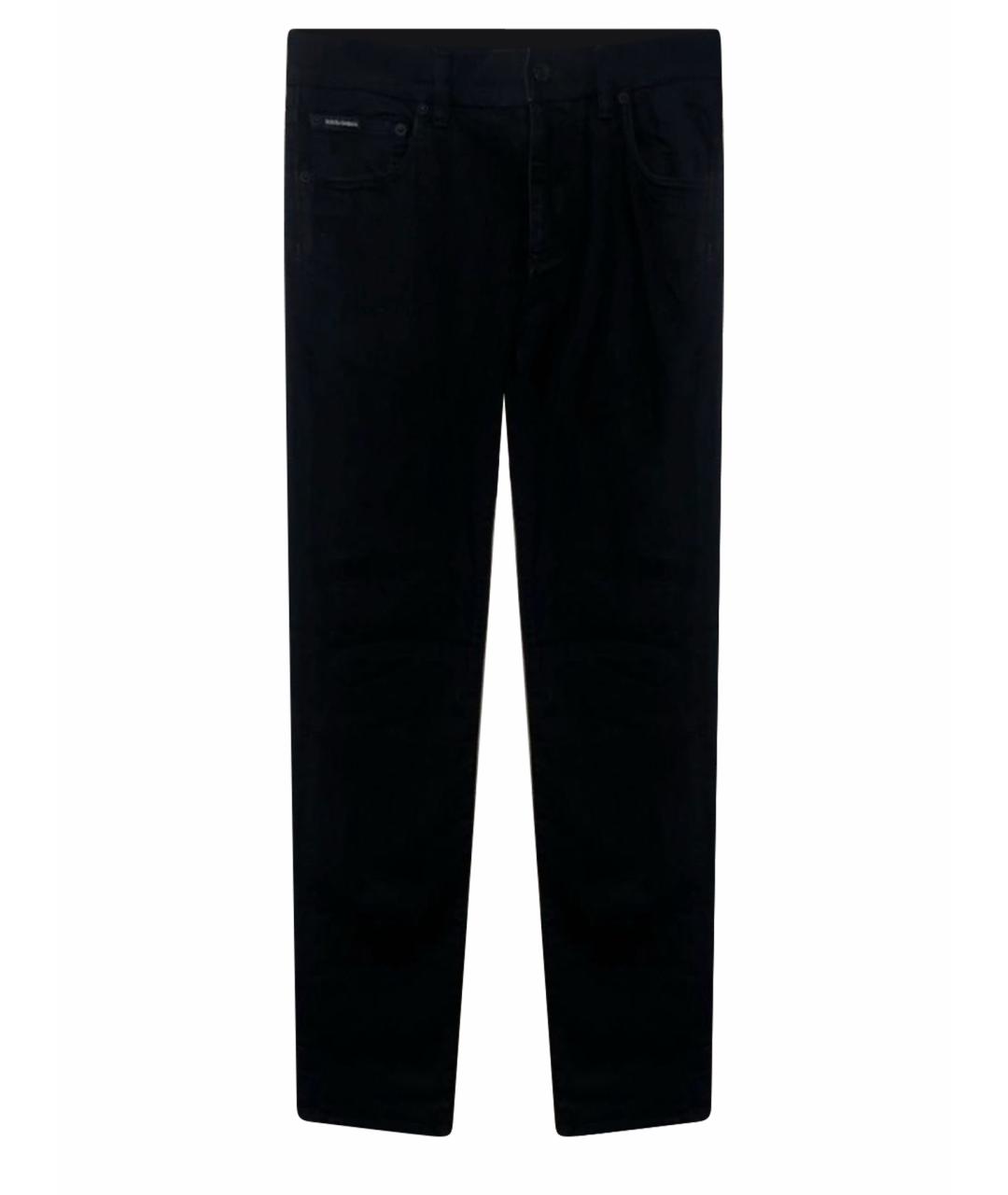 DOLCE&GABBANA Черные хлопковые джинсы скинни, фото 1