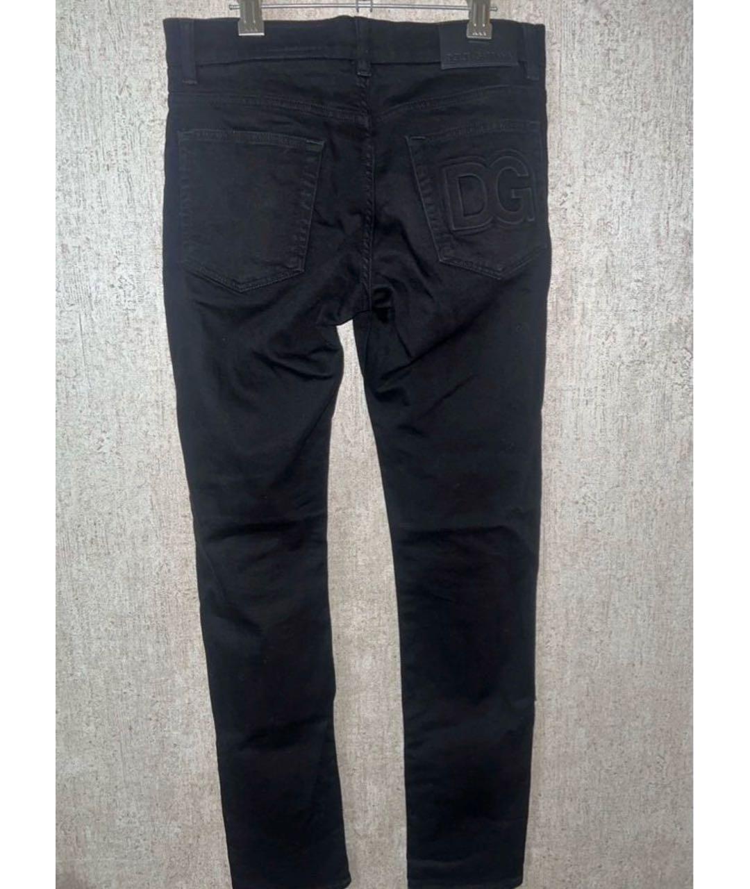 DOLCE&GABBANA Черные хлопковые джинсы скинни, фото 2