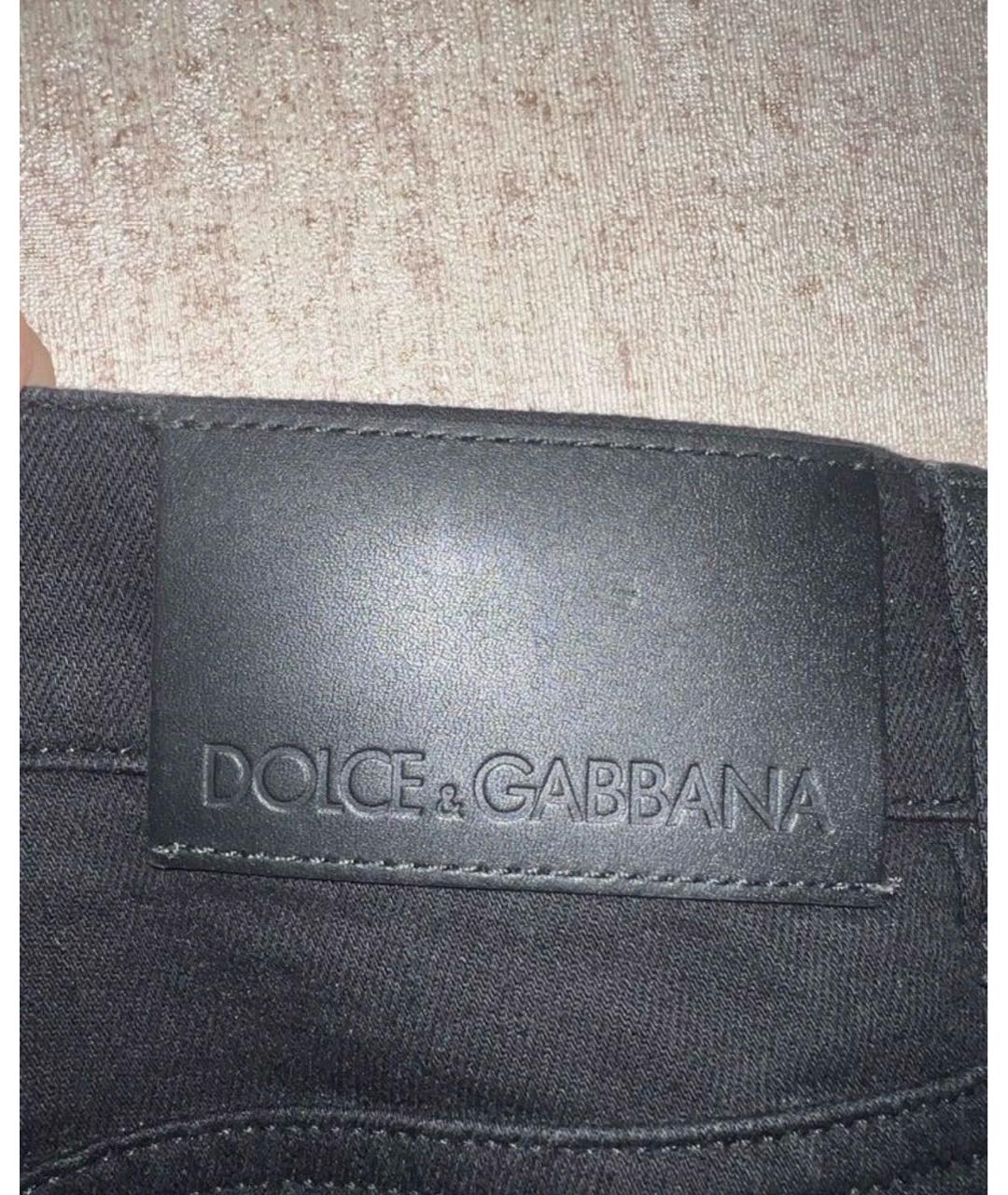DOLCE&GABBANA Черные хлопковые джинсы скинни, фото 3