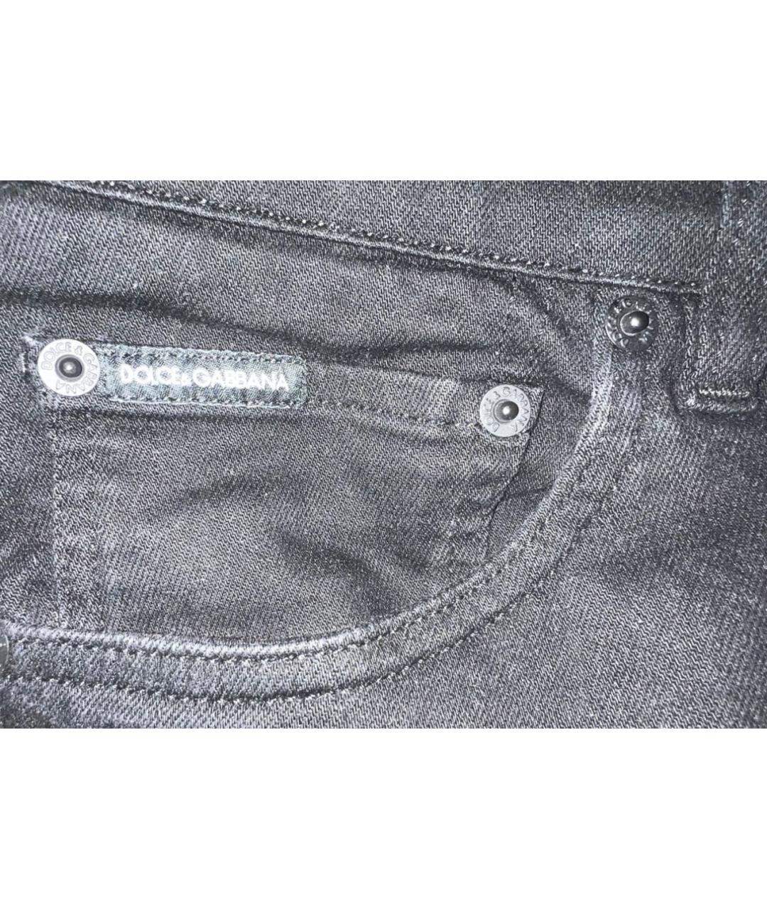 DOLCE&GABBANA Черные хлопковые джинсы скинни, фото 5