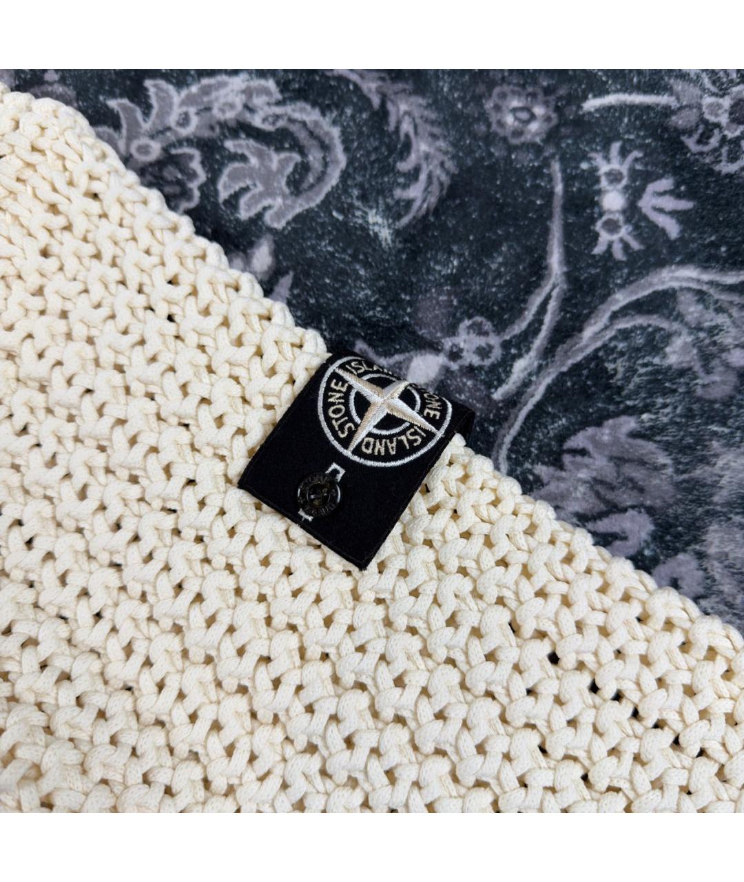 STONE ISLAND Бежевый шерстяной джемпер / свитер, фото 5