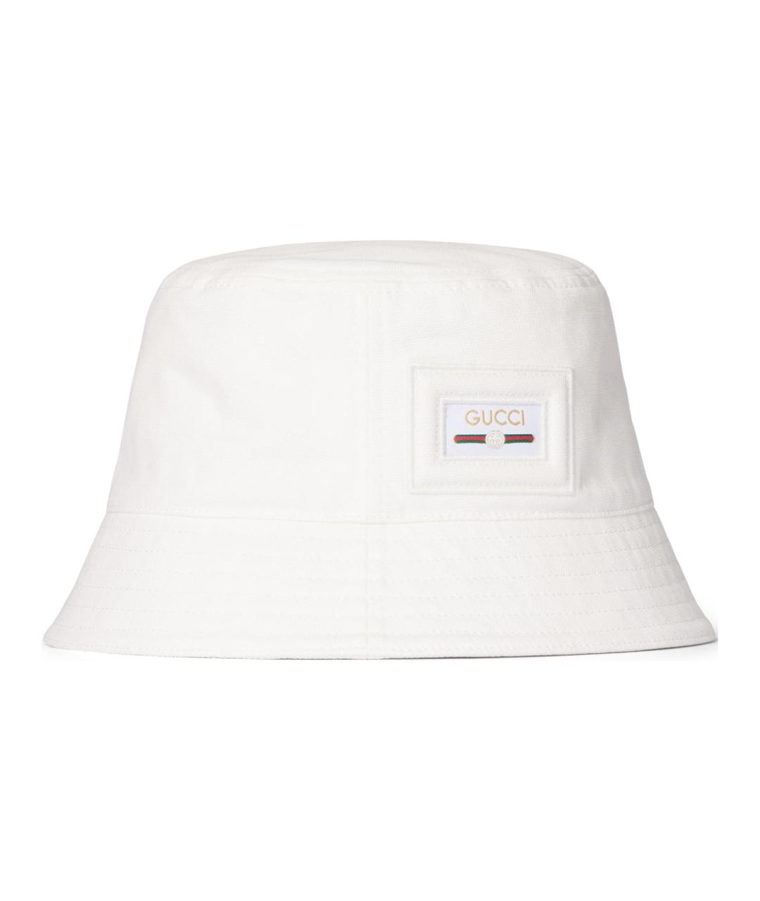 GUCCI Белая хлопковая панама, фото 1