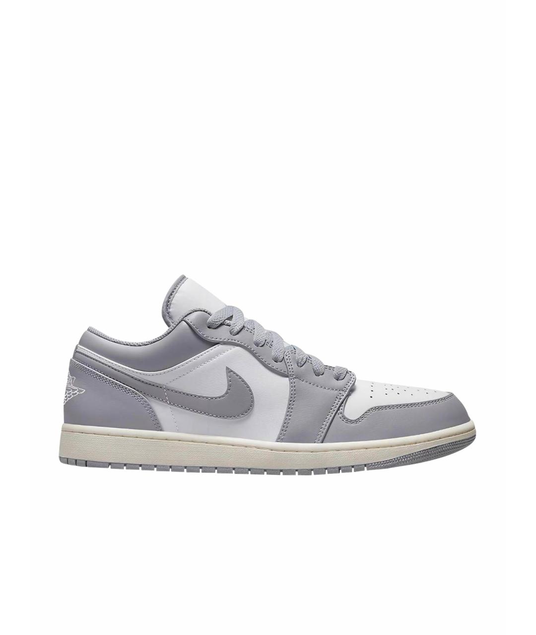 NIKE Серые кожаные низкие кроссовки / кеды, фото 1