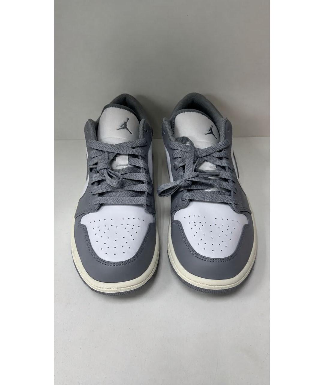 NIKE Серые кожаные низкие кроссовки / кеды, фото 2