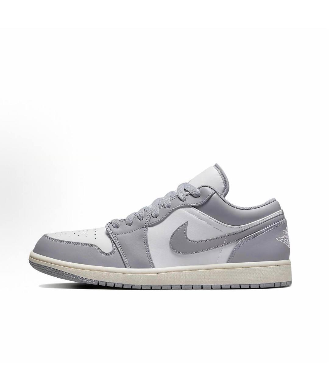 NIKE Серые кожаные низкие кроссовки / кеды, фото 5