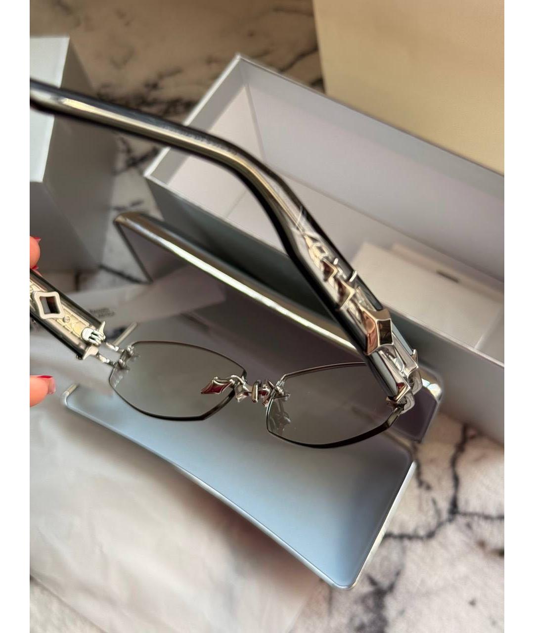 GENTLE MONSTER Серебряные металлические солнцезащитные очки, фото 4