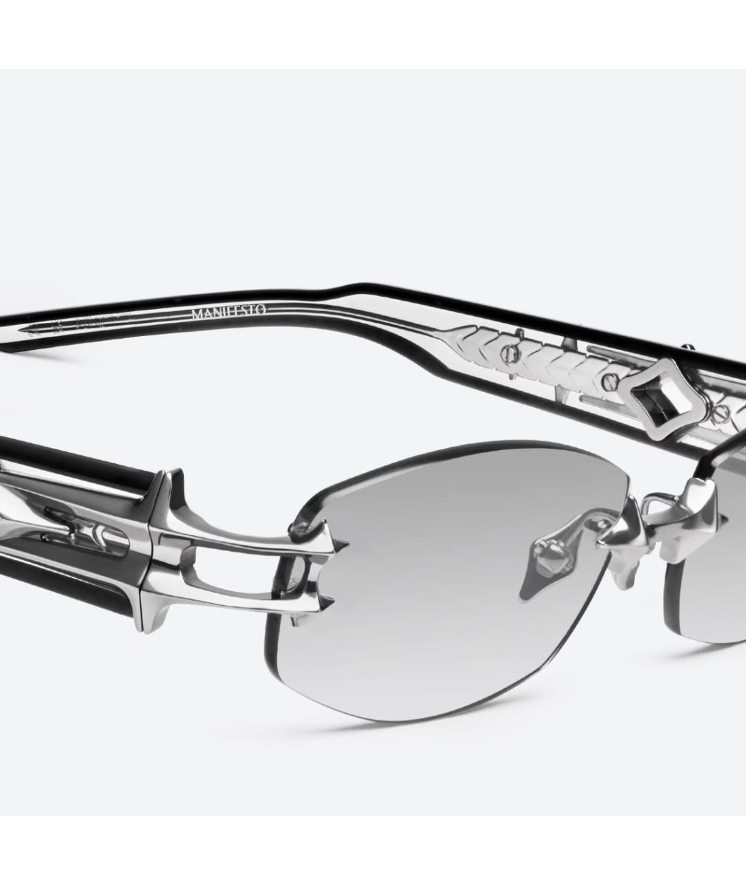 GENTLE MONSTER Серебряные металлические солнцезащитные очки, фото 3