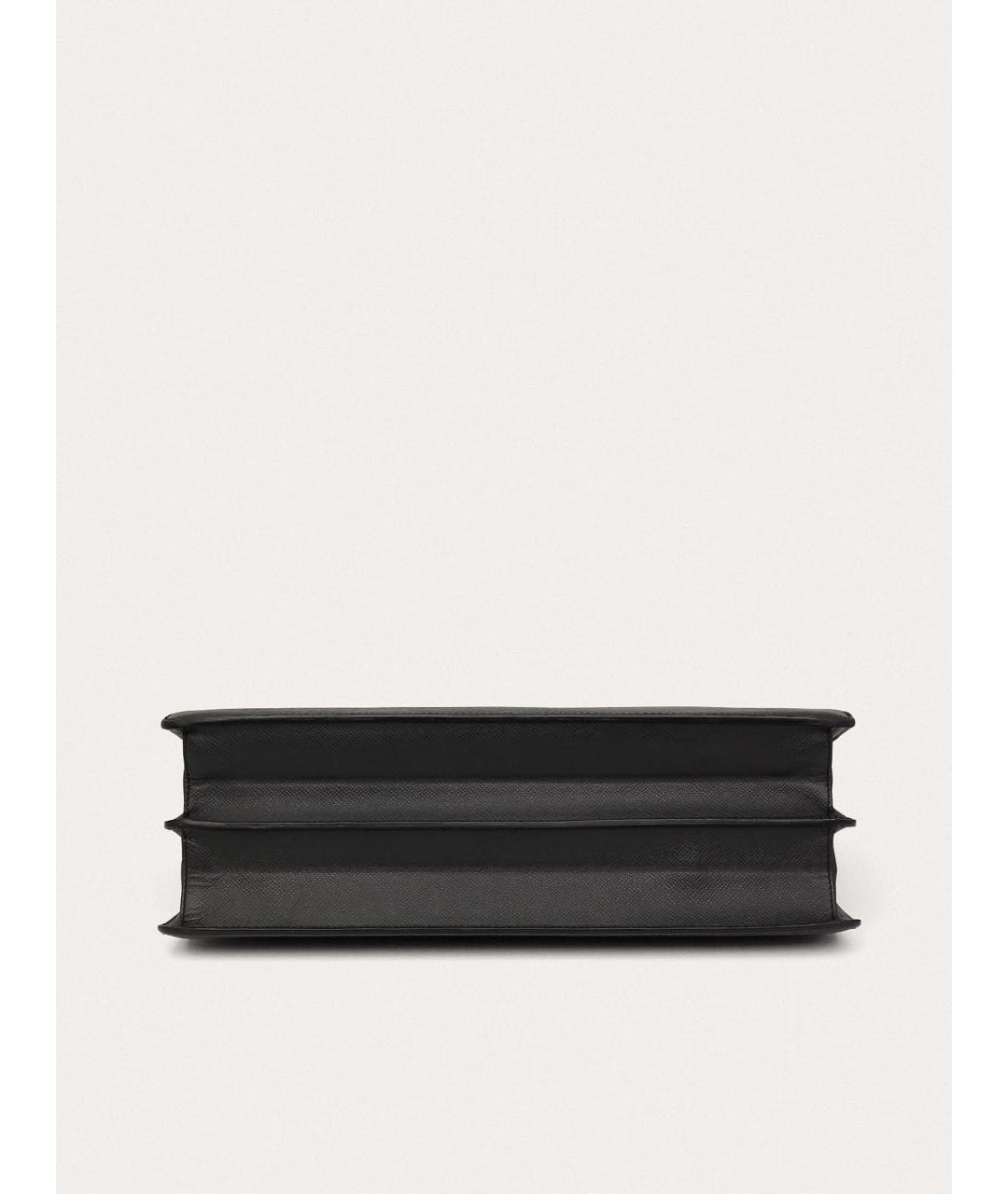 LOUIS VUITTON Черный кожаный портфель, фото 5