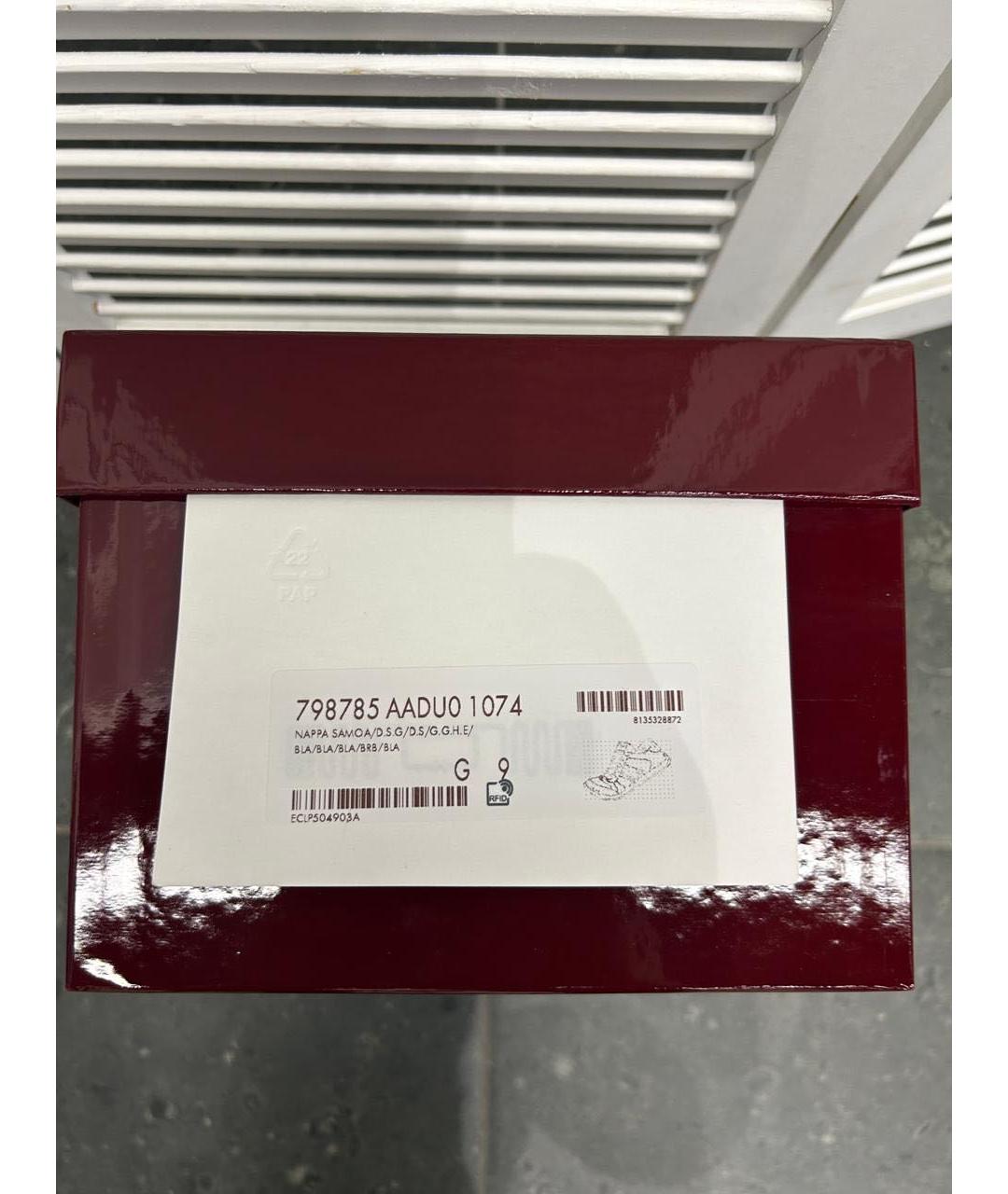 GUCCI Черные кожаные низкие кроссовки / кеды, фото 6