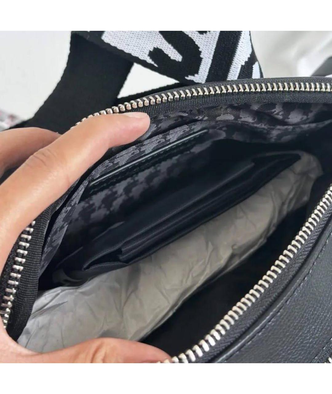 KARL LAGERFELD Черная сумка через плечо из искусственной кожи, фото 7