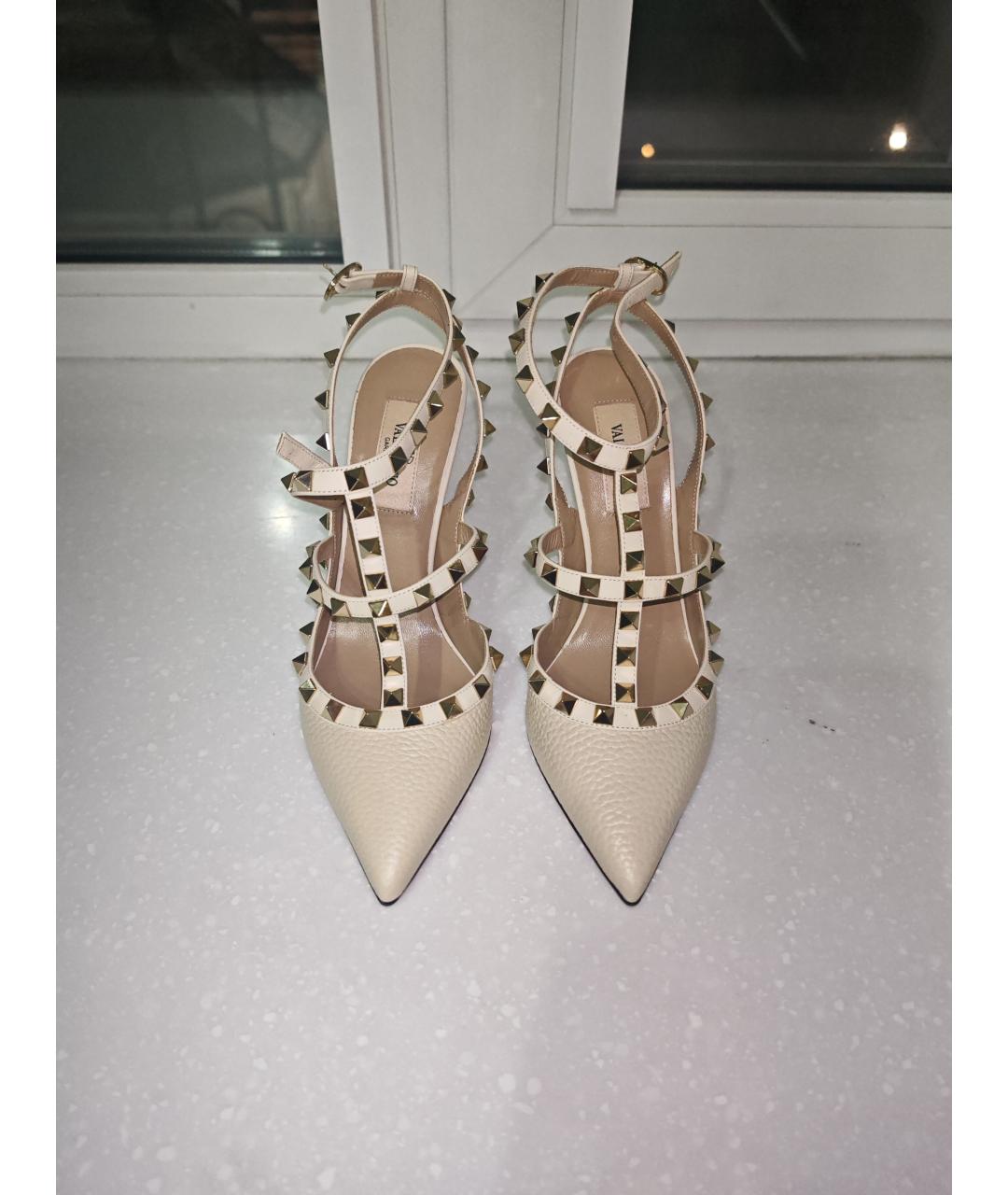 VALENTINO Бежевые кожаные туфли, фото 2
