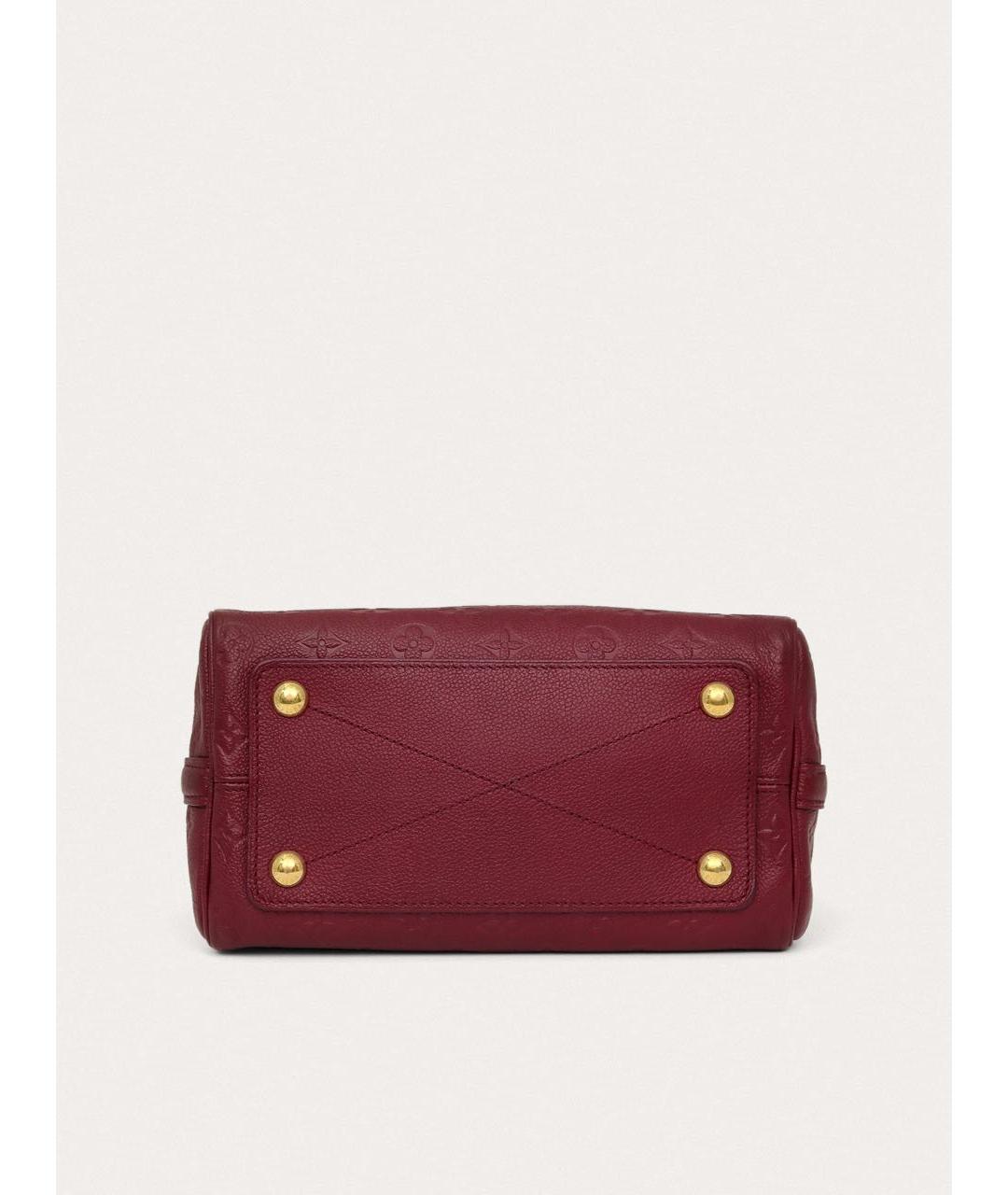 LOUIS VUITTON Бордовая кожаная сумка с короткими ручками, фото 5