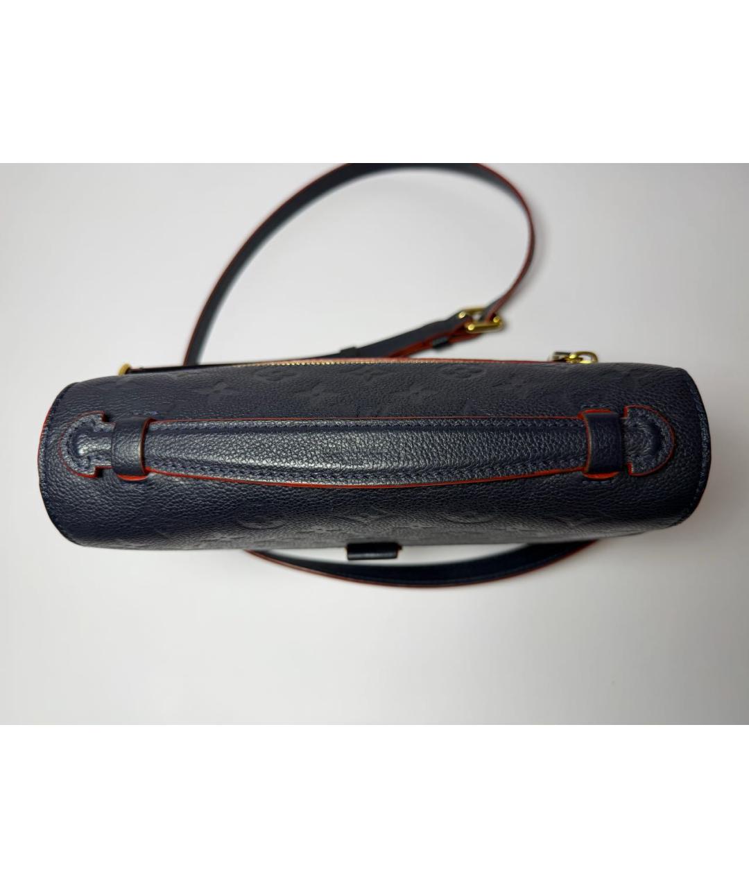 LOUIS VUITTON Темно-синяя кожаная сумка через плечо, фото 8