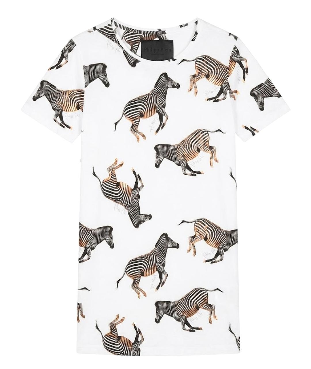 PHILIPP PLEIN Белая хлопковая туника, фото 1