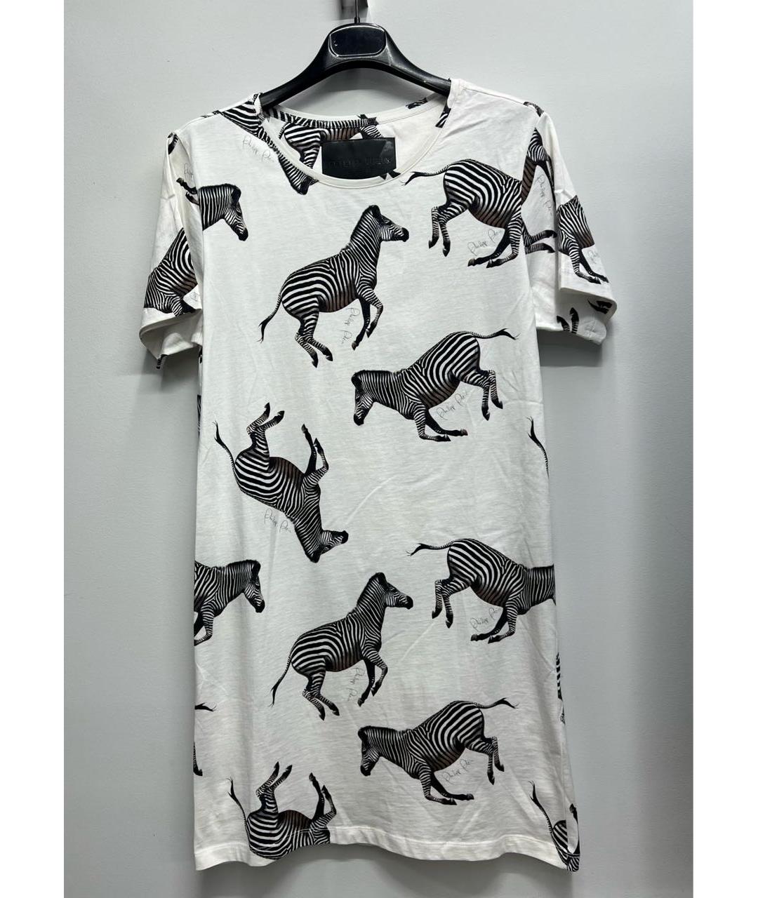 PHILIPP PLEIN Белая хлопковая туника, фото 8