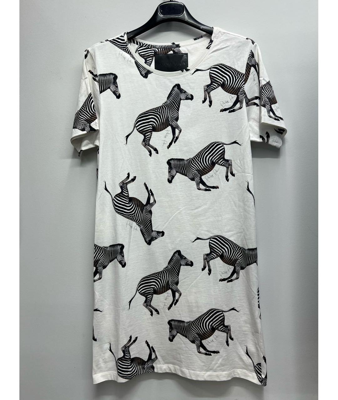 PHILIPP PLEIN Белая хлопковая туника, фото 9