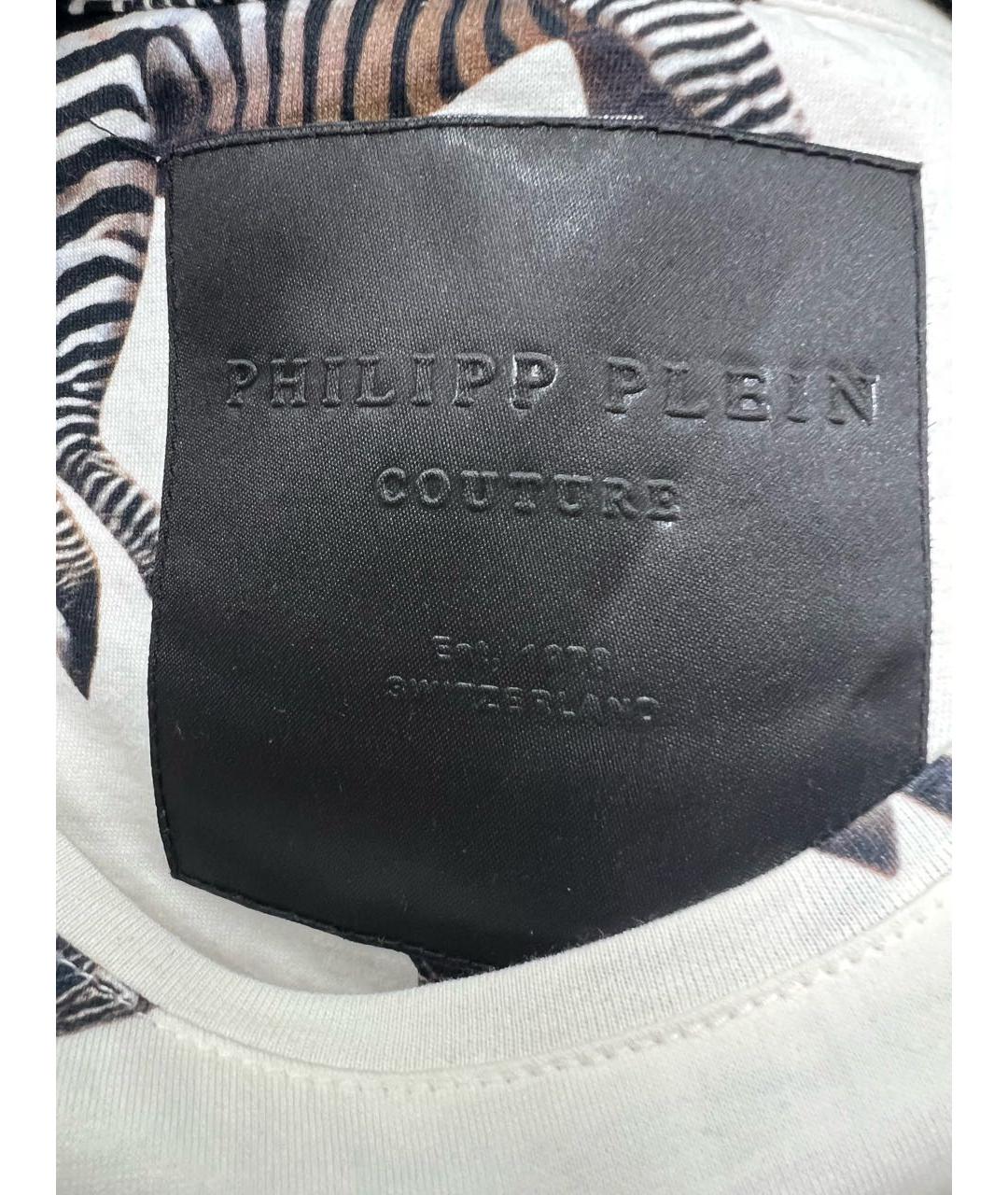 PHILIPP PLEIN Белая хлопковая туника, фото 3