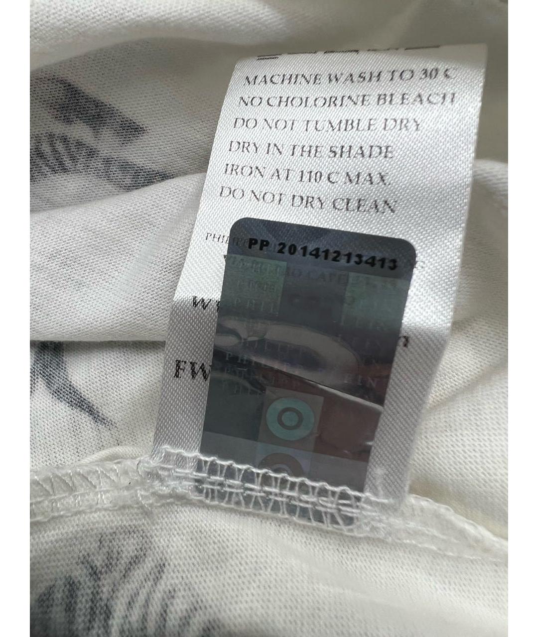 PHILIPP PLEIN Белая хлопковая туника, фото 6