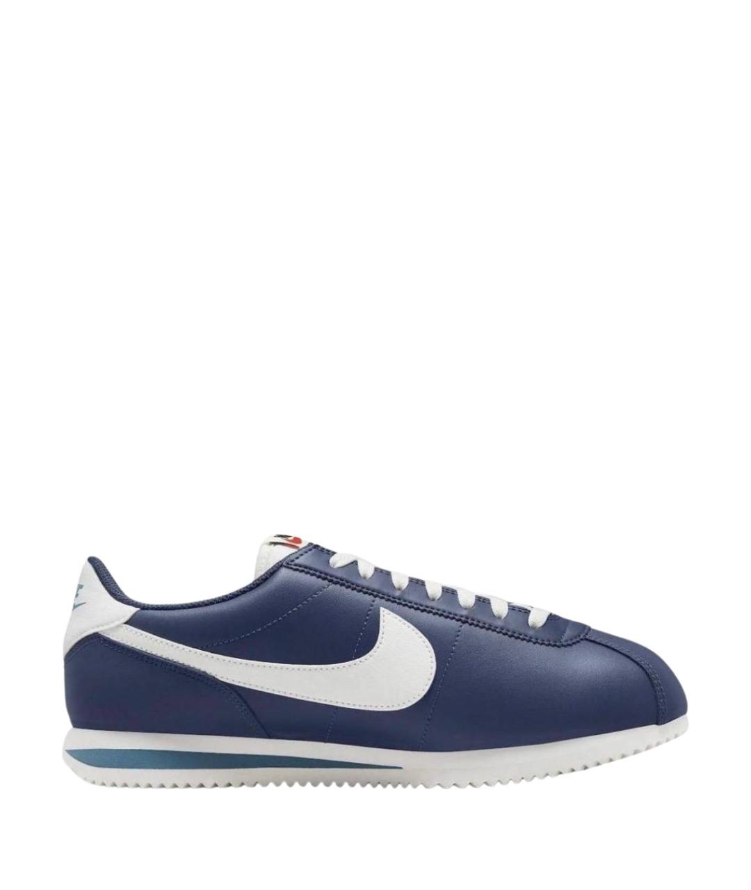 NIKE Темно-синие кожаные низкие кроссовки / кеды, фото 1