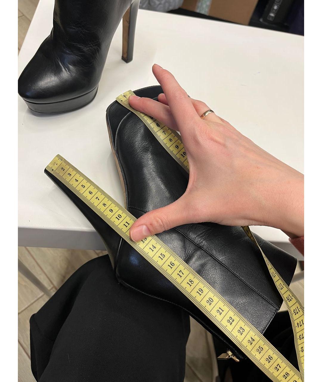 JIMMY CHOO Черные кожаные ботильоны, фото 2