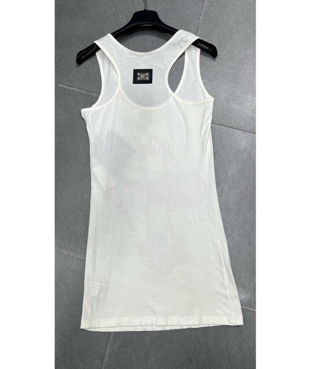 PHILIPP PLEIN Белая хлопковая туника, фото 2