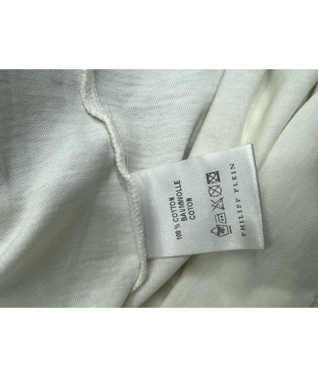 PHILIPP PLEIN Белая хлопковая туника, фото 4