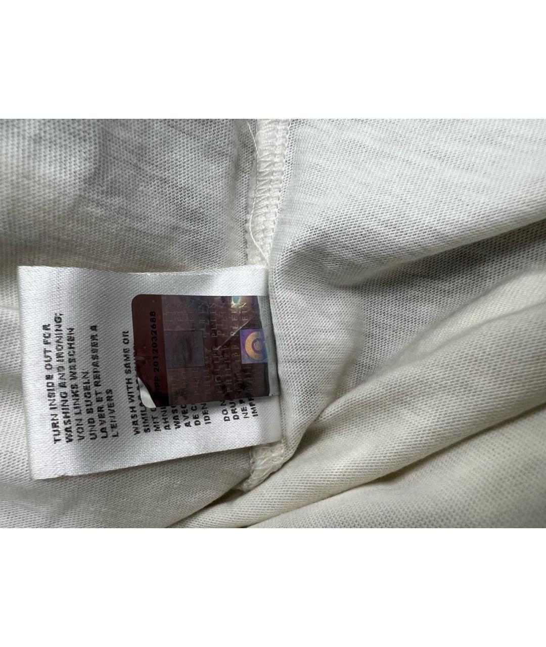 PHILIPP PLEIN Белая хлопковая туника, фото 8