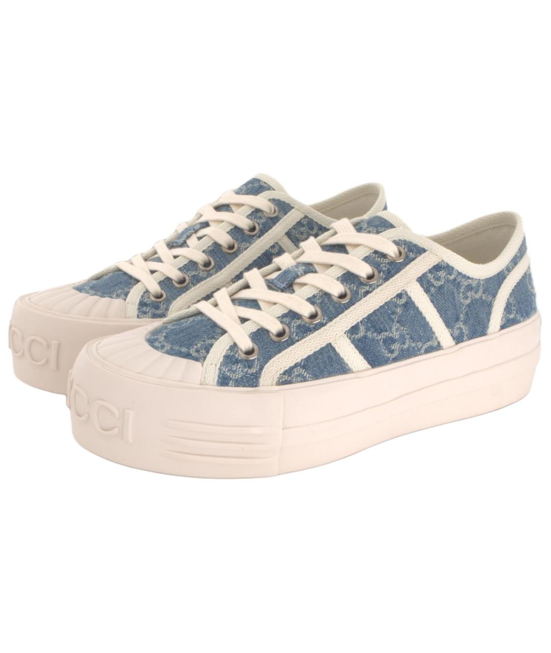 GUCCI Голубые кроссовки, фото 3