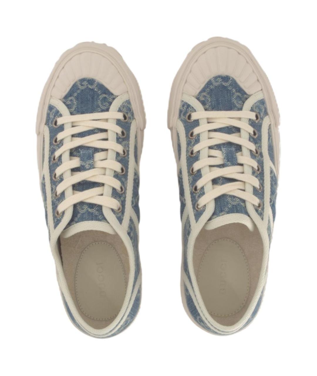 GUCCI Голубые кроссовки, фото 4