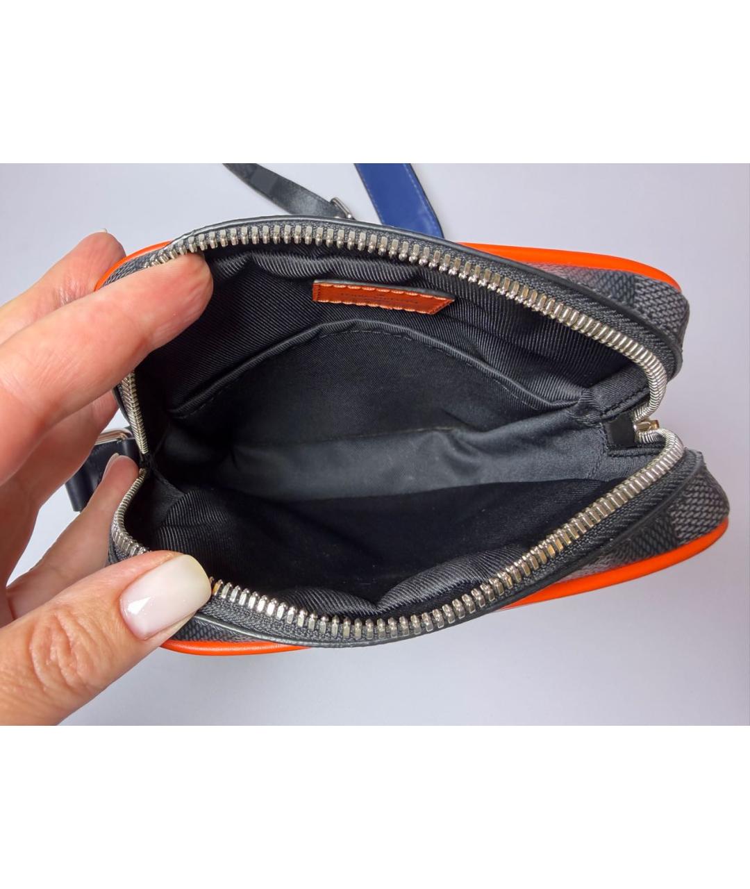 LOUIS VUITTON Темно-синяя кожаная сумка на плечо, фото 4