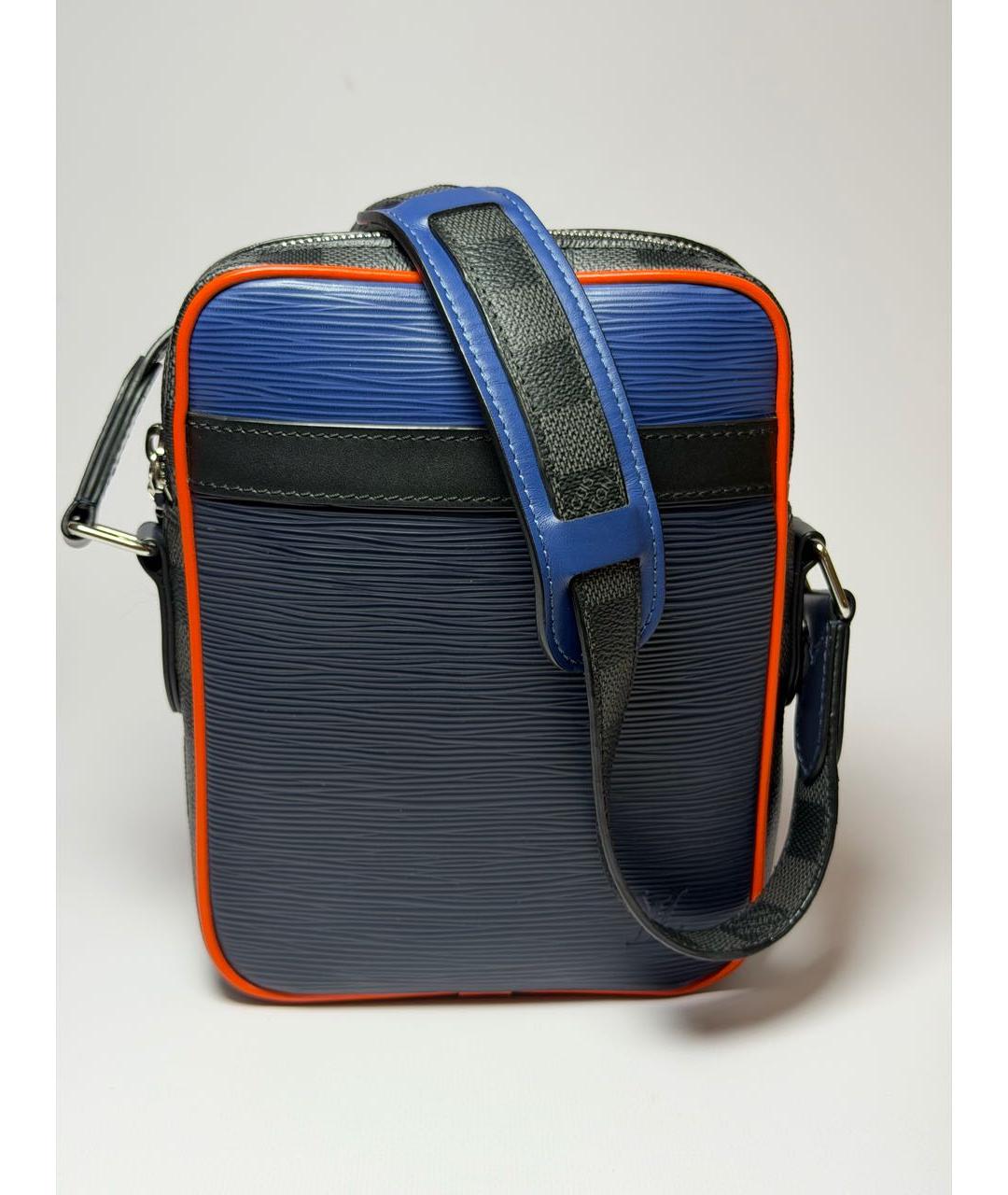 LOUIS VUITTON Темно-синяя кожаная сумка на плечо, фото 9